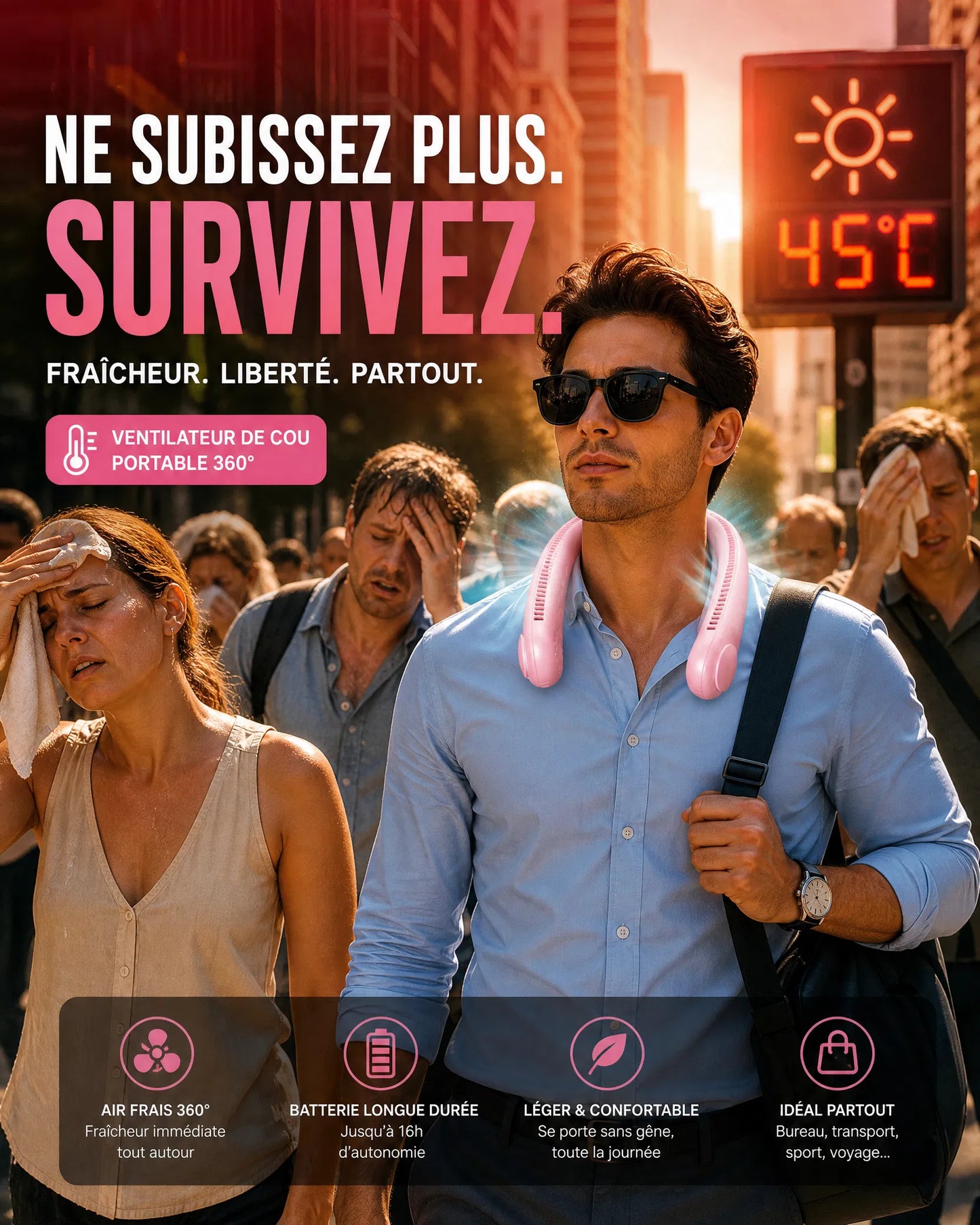 Ventilateur NeckFresh  Anti-Canicule